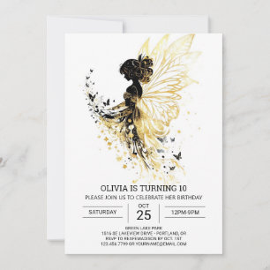 Modern Fairycore Birthday Party Invitation