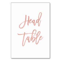 Modern Fairytale Script Rose Gold Wedding Head