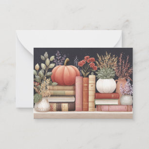 Modern Fall Botanical Books Card