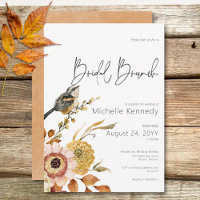 Modern Fall Floral & Bird Bridal Brunch