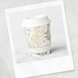 Modern Fall Foliage Paper Cups