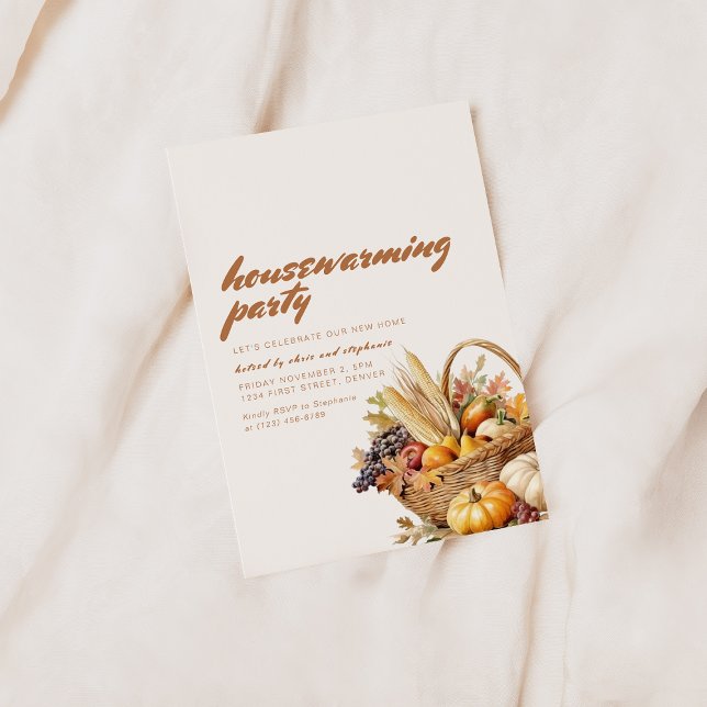 Modern Fall Housewarming Party Invite (Creator Uploaded)