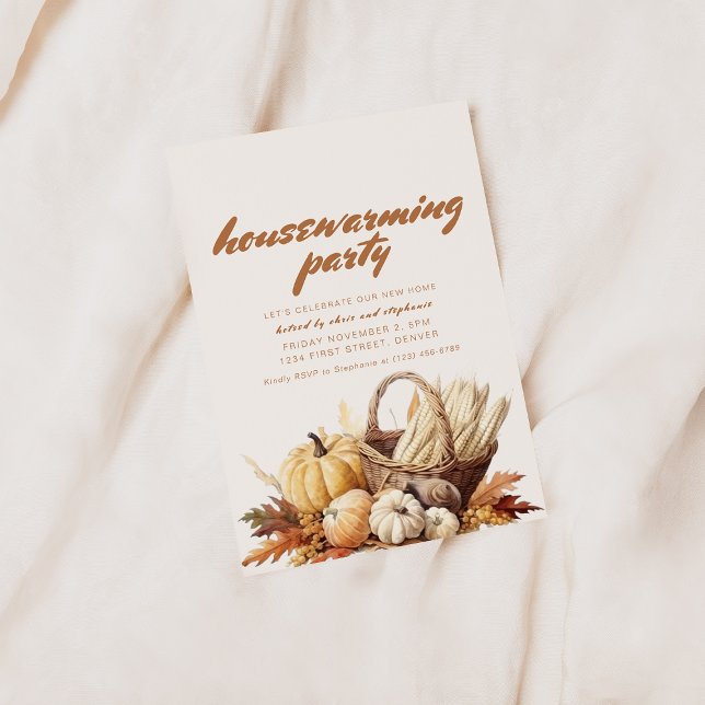 Modern Fall Housewarming Party Invite (Creator Uploaded)