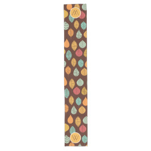 Modern Fall Leaf Pattern Long Table Runner