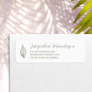 Modern Fall Leaf Return Address Label