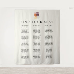 Modern Fall Leaves Autumn Find Your Seat Wedding Tapestry