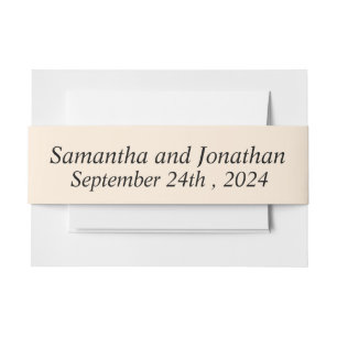 Modern Fall Orange BOHO  Invitation Belly Band