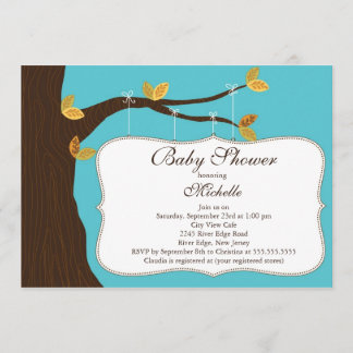 Modern Fall Tree Baby Shower Invitation