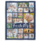 Modern FAMILY 19 Photo Collage Script Heart Navy