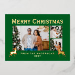 Modern Family 3 Photo Collage Elegant Christmas Foil Holiday Card<br><div class="desc">Celebrate the season by showcasing your most precious family moments in this sophisticated multi-photo layout. This versatile design allows you to easily customize the text and photos to create a high-end personalized greeting for everyone on your list.</div>