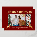 Modern Family 3 Photo Collage Elegant Christmas Foil Holiday Card<br><div class="desc">Celebrate the season by showcasing your most precious family moments in this sophisticated multi-photo layout. This versatile design allows you to easily customize the text and photos to create a high-end personalized greeting for everyone on your list.</div>