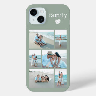 Modern Family 6 Photo Sage Green iPhone 15 Mini Case