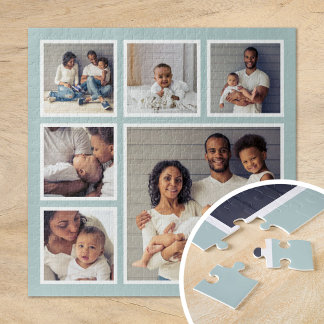 Modern Family 6 Square Photo Collage Jigsaw Puzzle