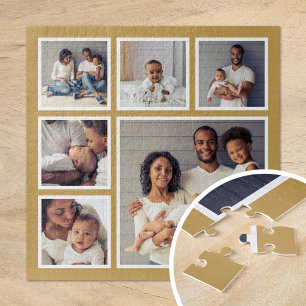 Modern Family 6 Square Photo Collage Jigsaw Puzzle