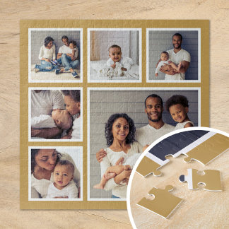 Modern Family 6 Square Photo Collage Jigsaw Puzzle