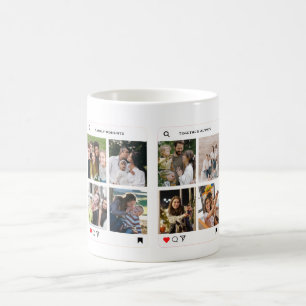 Modern family 8 photos simple instagram style coffee mug