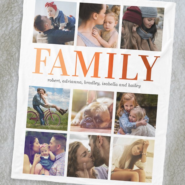 Modern Family 9 Photo Collage Fleece Blanket (Creator Uploaded)