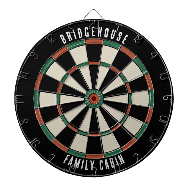 Modern Family Cabin Games Room Custom Dartboard (Front)
