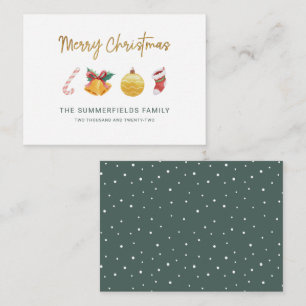 Modern Family Christmas Holiday Minimalist Card
