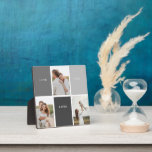 Modern Family Collage Photo & Grey Lovely Gift Plaque<br><div class="desc">Modern Family Collage Photo & Grey Lovely Gift</div>