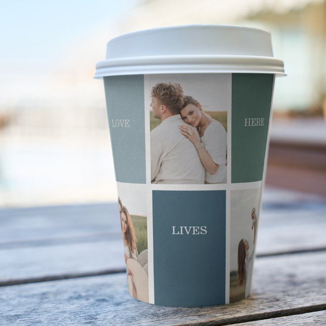 Modern Family Collage Photo | Love Live Here  Paper Cups (Creator Uploaded)