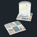 Modern Family Collage Photo | Love Live Here  Stone Coaster<br><div class="desc">Introducing the "Modern Family Collage Photo | Love Live Here" gift—a beautiful and personalised keepsake that celebrates the love and warmth of your family. This unique collage photo is a perfect addition to your home decor, capturing cherished moments and memories that define your family's unique journey.The "Love Live Here" inscription...</div>