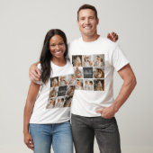 Modern Family Collage Photo & Personalised Gift T-Shirt (Unisex)