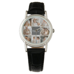 Modern Family Collage Photo & Personalised Gift Watch