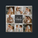 Modern Family Collage Photo & Personalized Gift 15 Cm Square Badge<br><div class="desc">Modern Family Collage Photo & Personalized Gift</div>