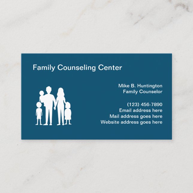 Modern Family Counseling Services Business Card (Front)