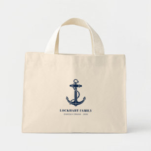 Modern Family Cruise Matching Boat Anchor Mini Tote Bag