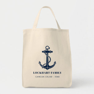 Modern Family Cruise Matching Boat Anchor Tote Bag