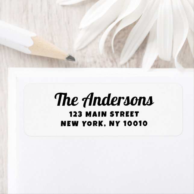 Modern Family Cute Custom Return Address Label (Insitu)