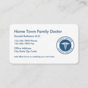 Modern Family Doctor Business Card