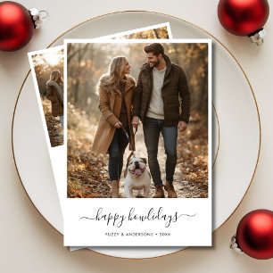 Modern Family Dog Photo Christmas Happy Howlidays Holiday Card