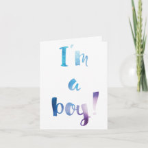 Modern Family Gender Announcement Boy Card
