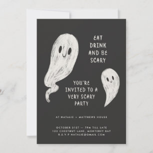 Modern family halloween party invitation