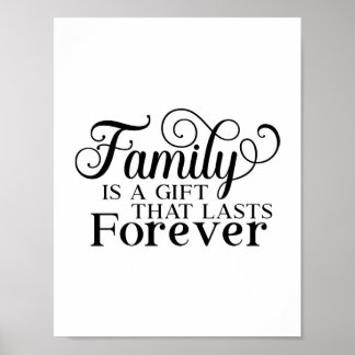 Modern family is a gift quote typography  poster