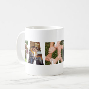 Modern Family letter cutout photo collage  Coffee Mug