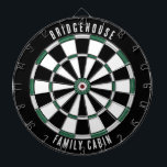 Modern Family Name Minimalist Custom Dartboard<br><div class="desc">Elevate your game nights with our custom family dartboard, designed to bring a personal touch to your home. This unique dartboard allows you to proudly display your family name and location, making it not just a game but a cherished family heirloom. Ideal for gatherings, backyard parties, or simply bonding with...</div>