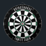 Modern Family Name Minimalist Custom Dartboard<br><div class="desc">Elevate your game nights with our custom family dartboard, designed to bring a personal touch to your home. This unique dartboard allows you to proudly display your family name and location, making it not just a game but a cherished family heirloom. Ideal for gatherings, backyard parties, or simply bonding with...</div>