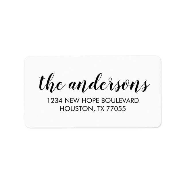 Modern Family Name Return Address Labels (Front)