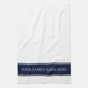 Modern Family Navy White Kitchen Tea Towel
