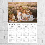 Modern family photo 2024 calendar poster<br><div class="desc">Modern family photo 2024 calendar poster. Add your photo and create perfect calendar poster!</div>