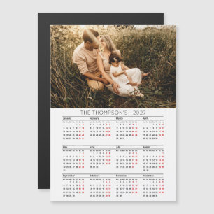 Modern Family Photo 2027 Calendar 12 Month