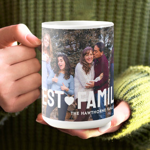 Modern Family Photo Best Family Ever Personalised Coffee Mug
