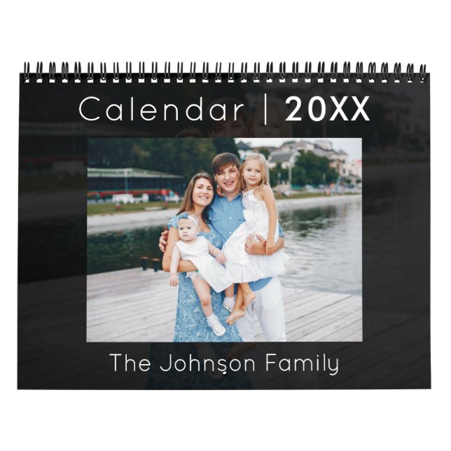 Modern Family Photo Calendar Black (Cover)