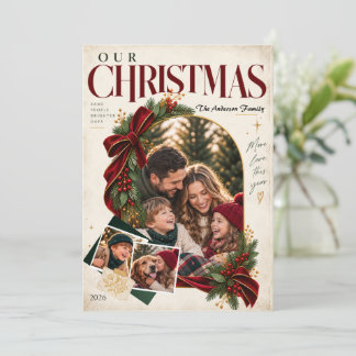 Modern Family Photo Christmas Card | Personalised