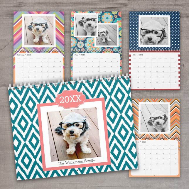 Modern Family Photo Collage 17 - Trendy Patterns Calendar (Creator Uploaded)