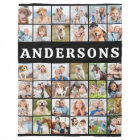 Modern Family Photo Collage 36 Personalised Black 